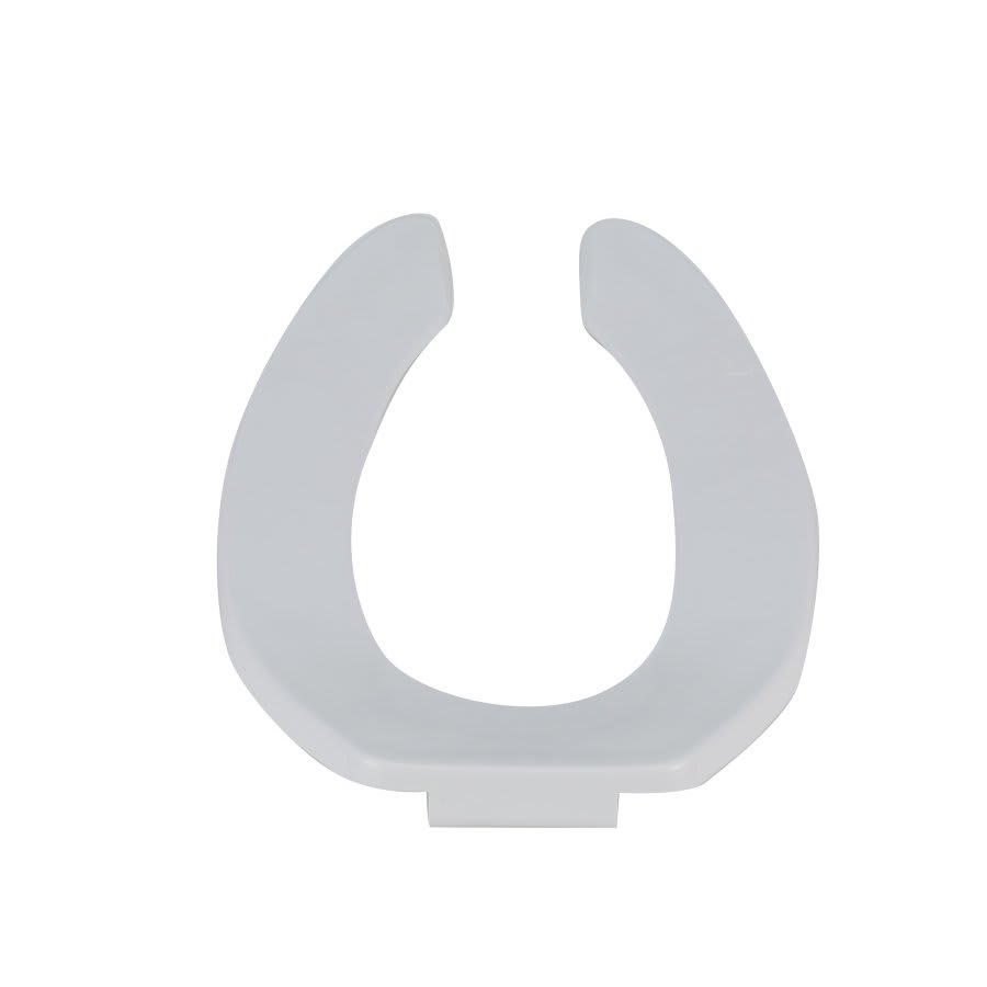 Toilet Seat, Elongated Bowl, Open Front, Less Cover, Plastic, White