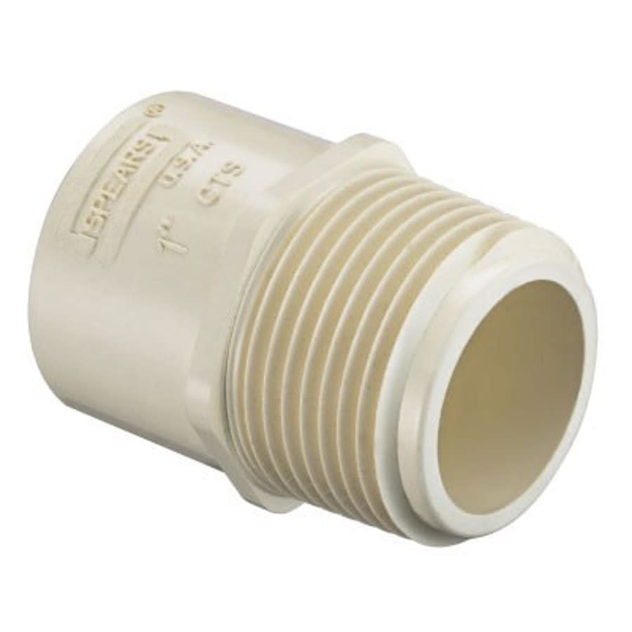 Male Adapter, 1 in, Socket x MNPT, SCH 40/STD, CPVC