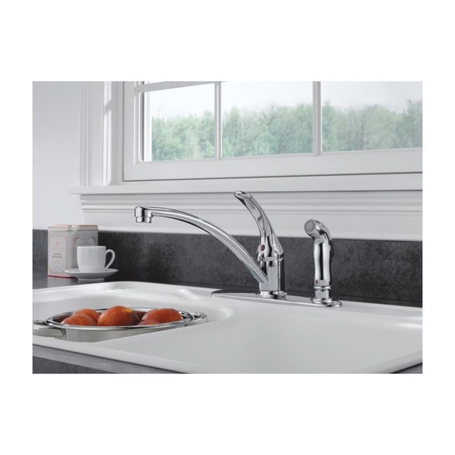 Foundations® Kitchen Faucet, Deck Mount, ADA, 1 Lever Handle, 3-Hole, Stainless