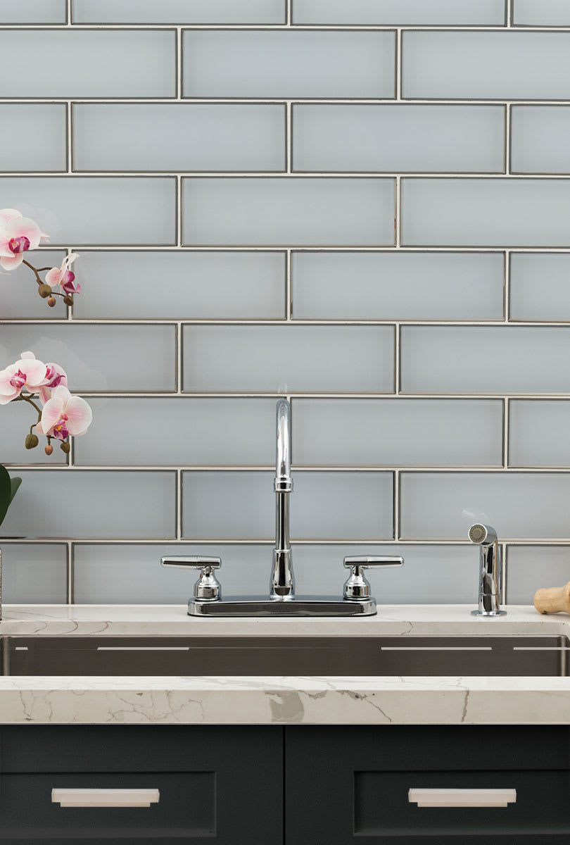 Ice Bevel Glass Tile
