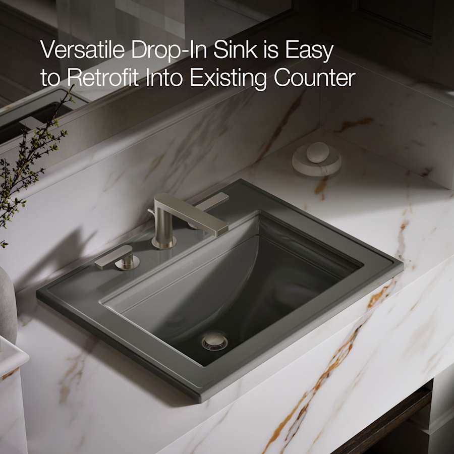 Memoirs Stately 17" Drop In Bathroom Sink with 3 Holes Drilled and Overflow