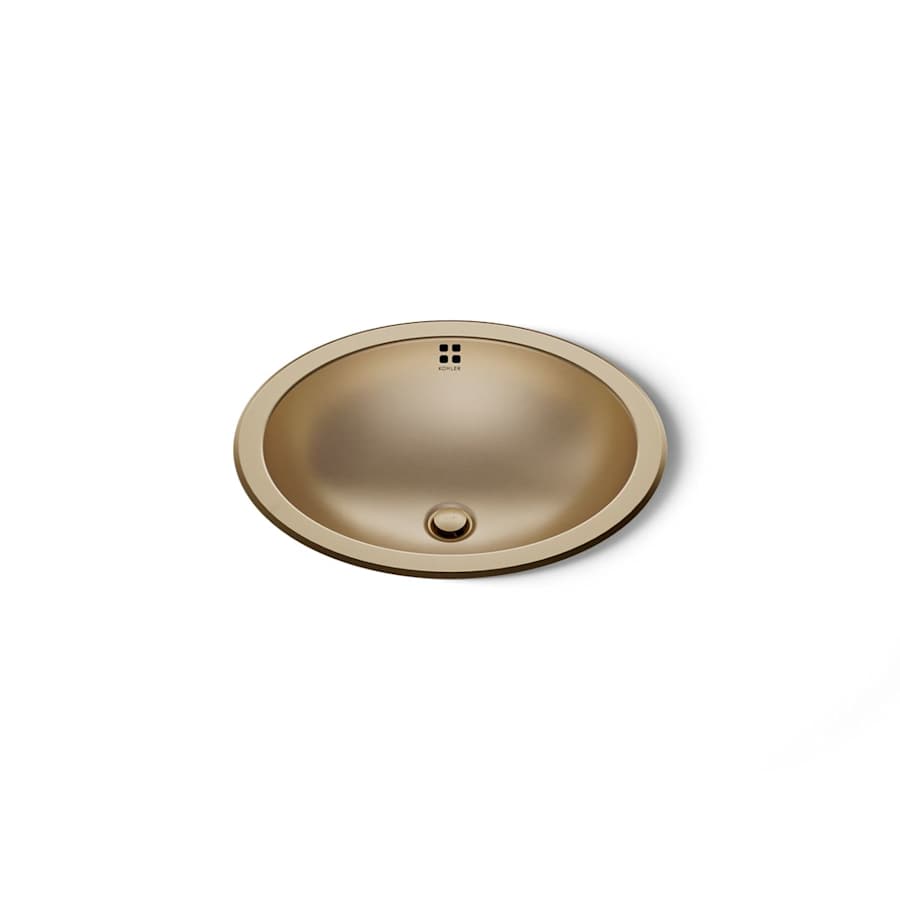 Bachata 16-11/16" Oval Stainless Steel Undermount Bathroom Sink with Overflow
