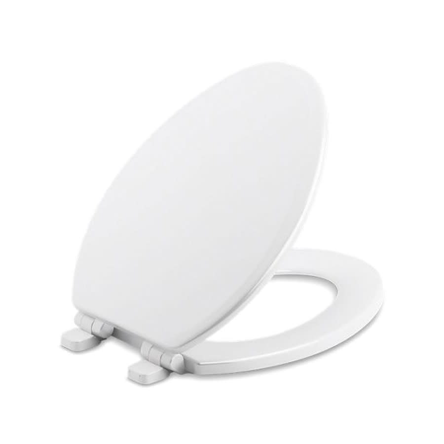 Ridgewood® Toilet Seat, Elongated Bowl, Closed Front, With Cover, Wood, White