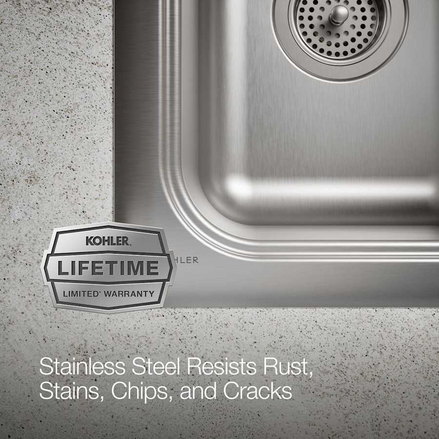 Staccato 33" Double Basin Drop In 18-Gauge Stainless Steel Kitchen Sink with SilentShield, Cutting Board, and Single Faucet Hole