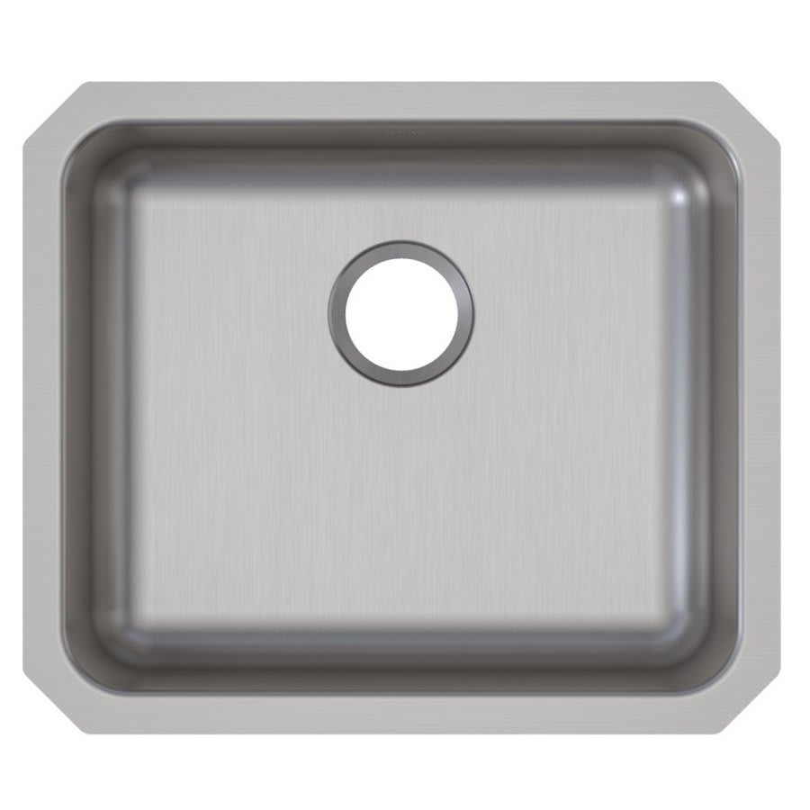 Lustertone™ Classic Single Bowl Kitchen Sink, Under Mount, ADA, 21-1/2 x 18-1/2 in, 5-3/8 in Bowl Depth, 18 ga Lustrous Satin Steel, Stainless