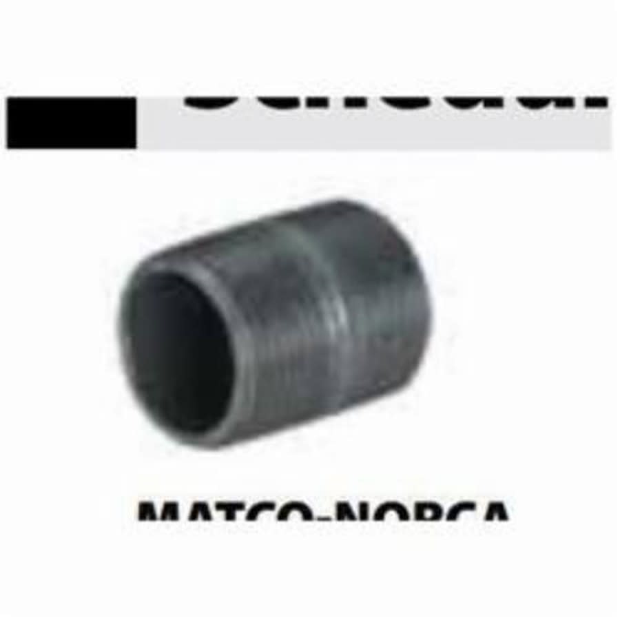 Nipple, 3/8 in, Close L, MNPT, Steel, Black, SCH 40/STD