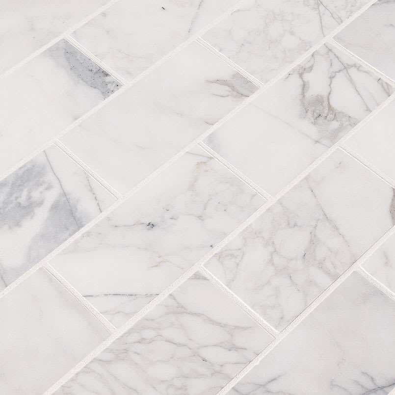Calacatta Cressa White Subway Tile