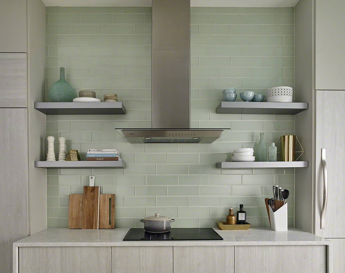 Arctic Ice Glass Subway Tile