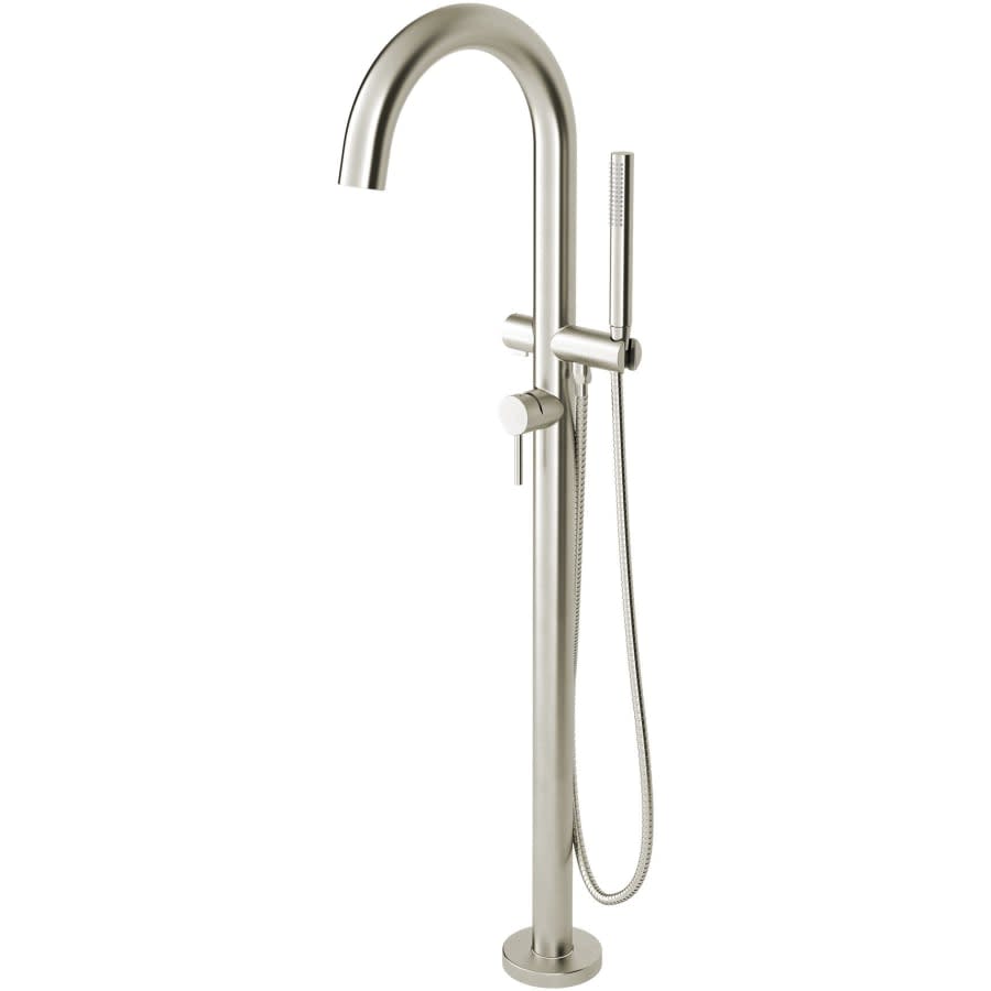 Floor Mounted Tub Filler with Built-In Diverter - Includes Hand Shower