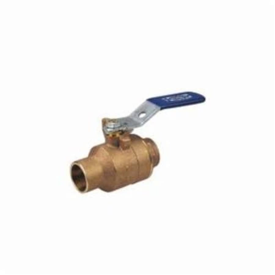 2-Piece Ball Valve, 2 in, C, Full Port, Plated Brass Ball, Bronze