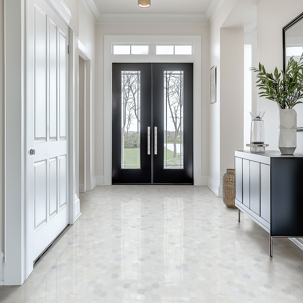 Greecian White 2"Hexagon Polished