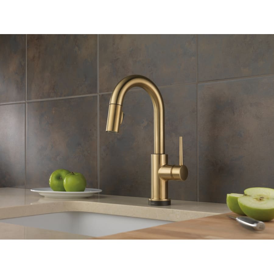 Trinsic Pull-Down Bar/Prep Faucet with On/Off Touch Activation, Magnetic Docking Spray Head, and Optional Base Plate - Includes Lifetime Warranty (5 Year on Electronic Parts)