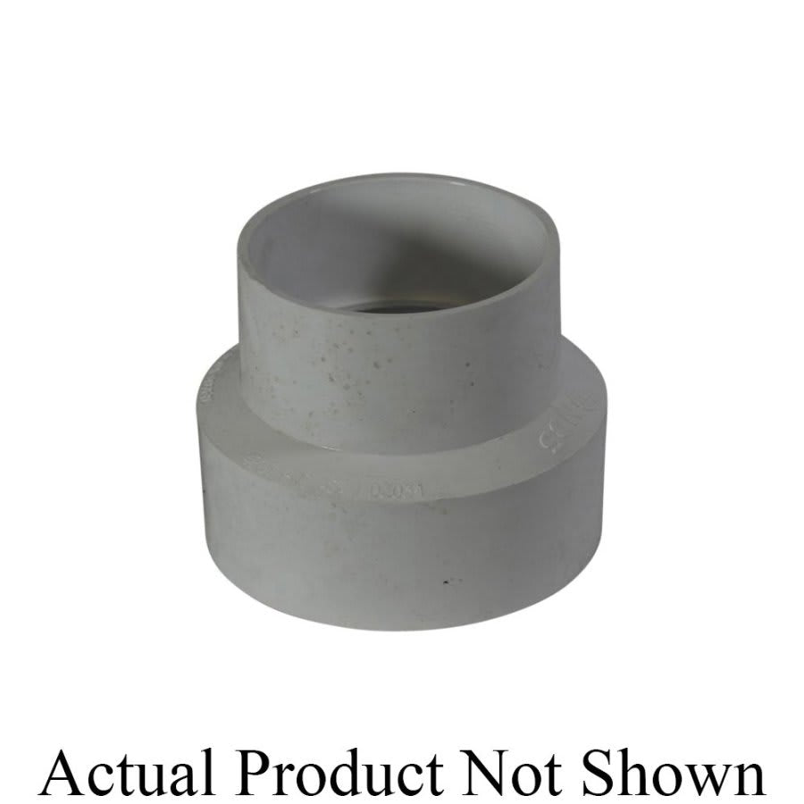 Reducer Coupling, 4 x 3 in Type I PVC White