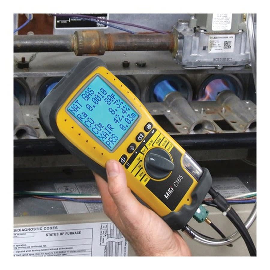 Combustion Analyzer Kit With High Altitude Compensation, LCD Display, AA Battery
