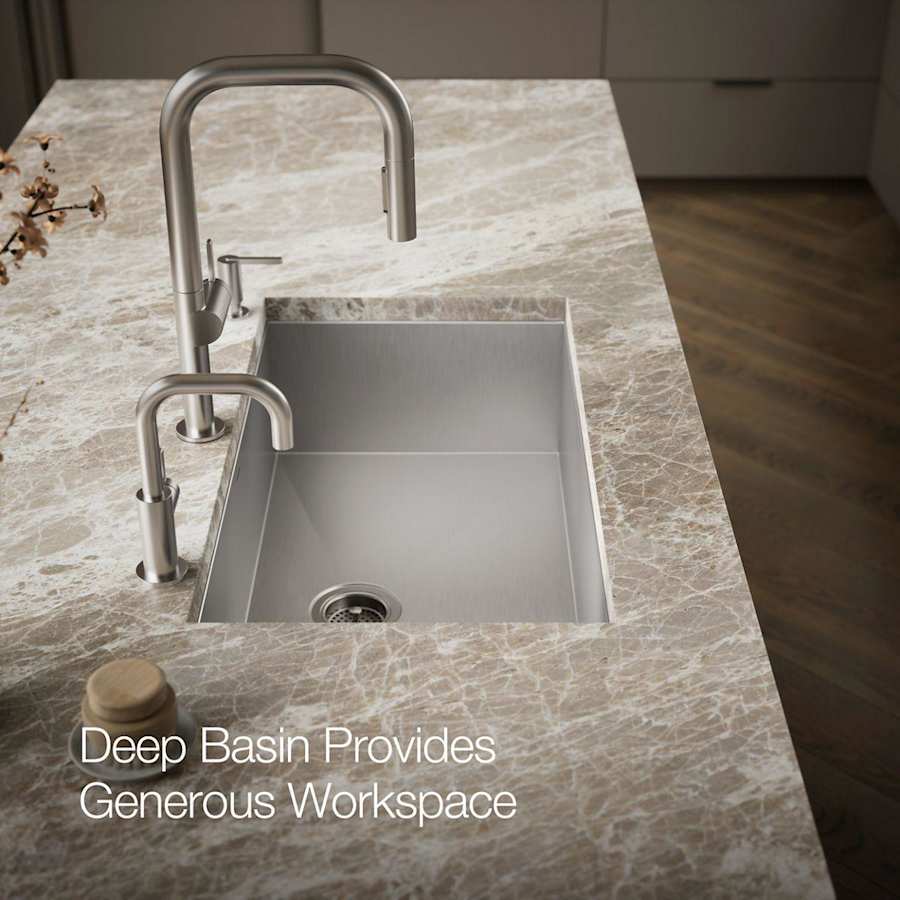 Vault 32" Undermount Single Basin Stainless Steel Kitchen Sink with SilentShield Technology