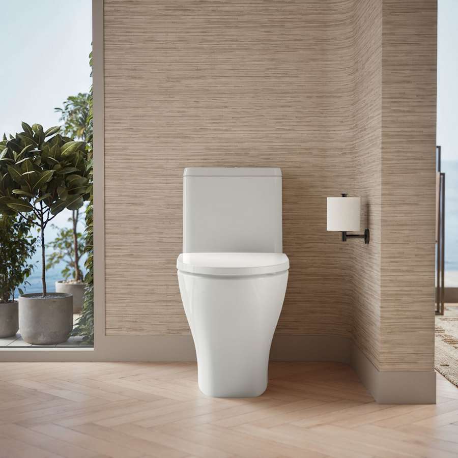 Reach 0.8 / 1.28 GPF Dual Flush One Piece Elongated Toilet with Actuator Flush - Seat Included