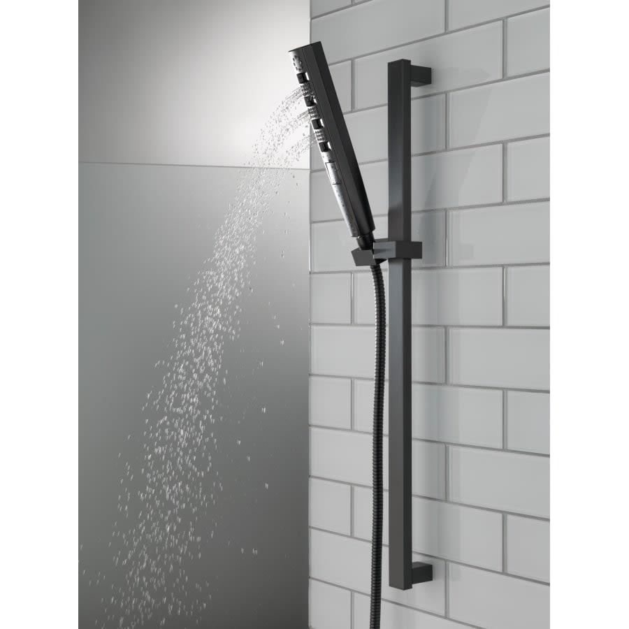 Universal Showering 1.75 GPM Multi Function Hand Shower Package with Touch-Clean and H2Okinetic® Technologies - Includes Slide Bar and Hose