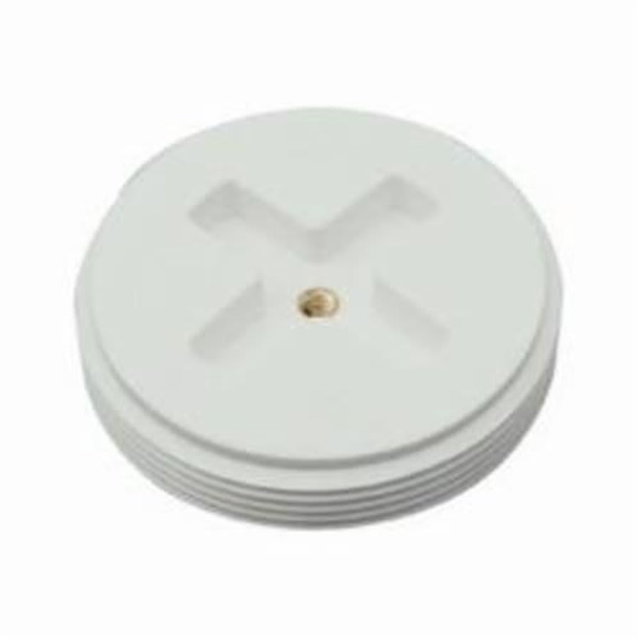 Countersunk Plug with Brass Insert, 4 in, MNPT, DWV, PVC