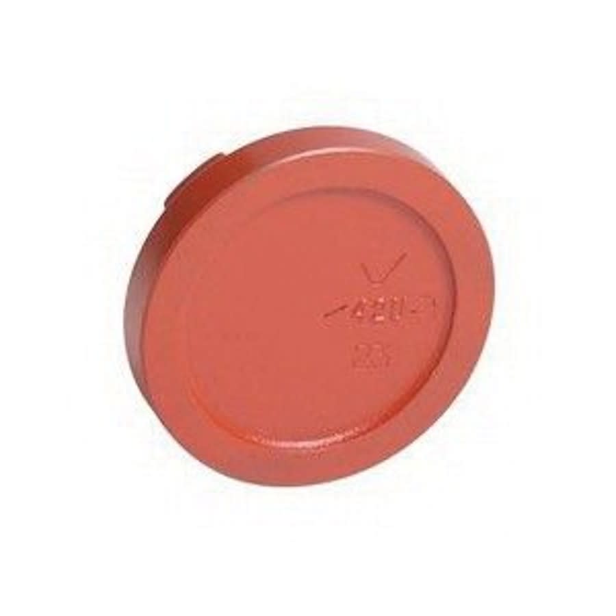 60 Series Cap, 3 in, Groove, Ductile Iron, Enamel Coated
