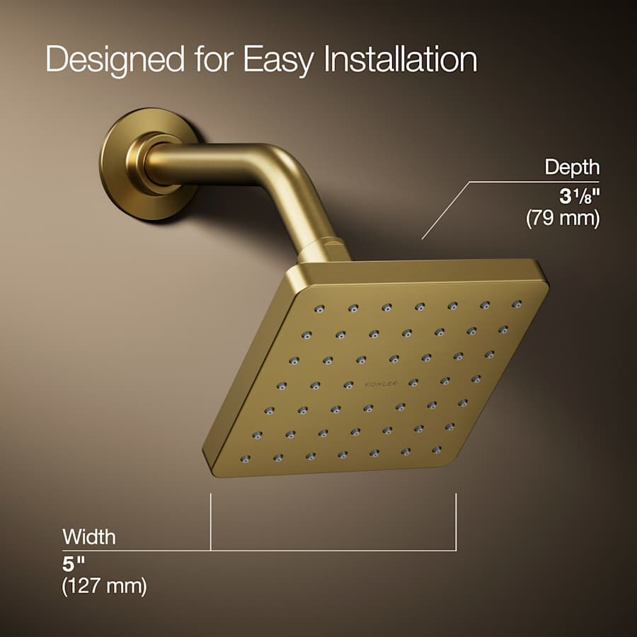 Parallel 2.5 GPM Single Function Shower Head With Katalyst Air-Induction Spray Technology