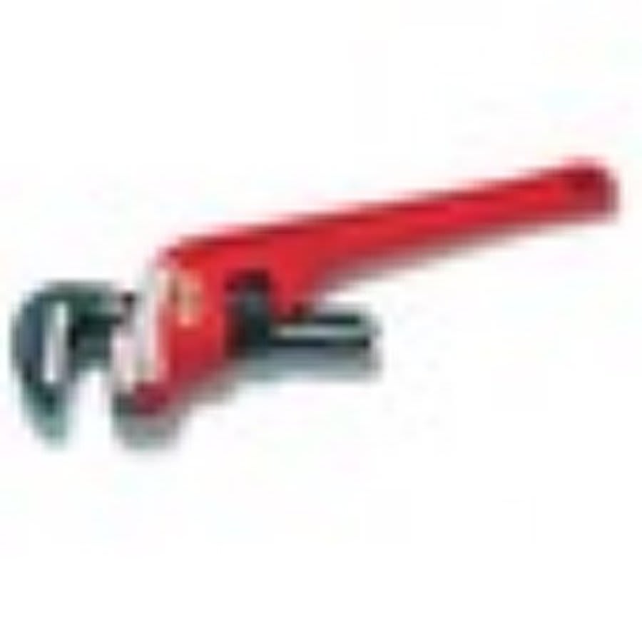 E-14 End Pipe Wrench, 2 in, 14 in OAL, Floating Forged Hook Jaw, Cast Iron Handle, Red