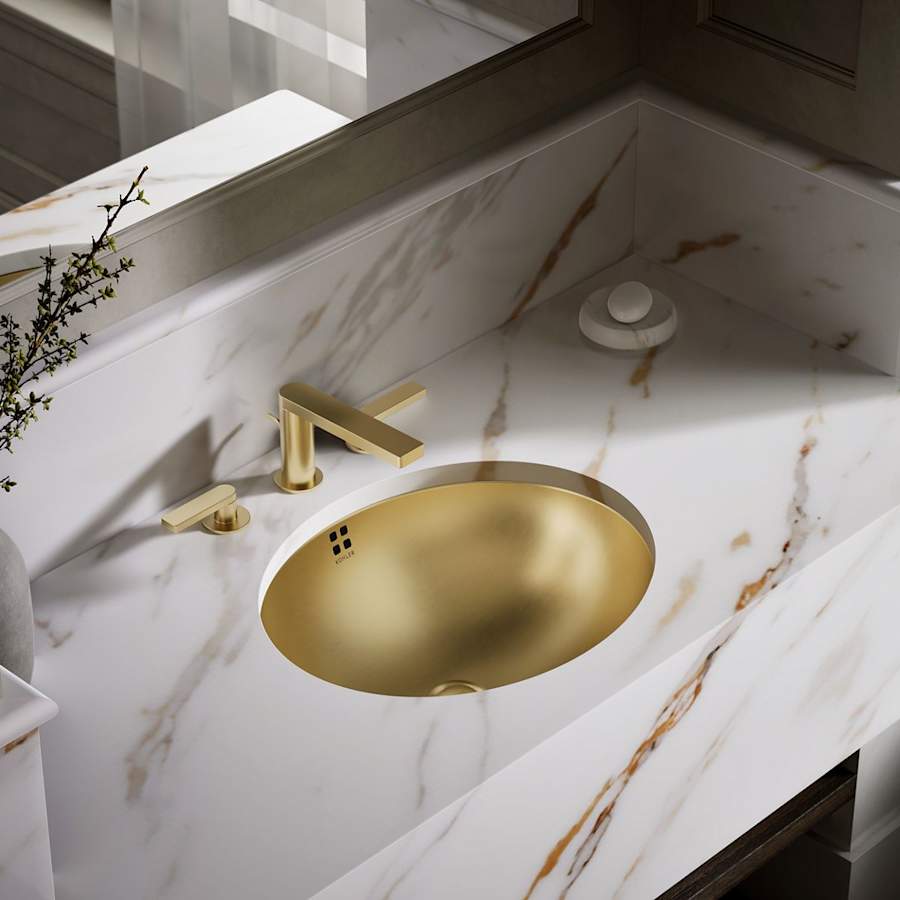 Bachata 16-11/16" Oval Stainless Steel Undermount Bathroom Sink with Overflow