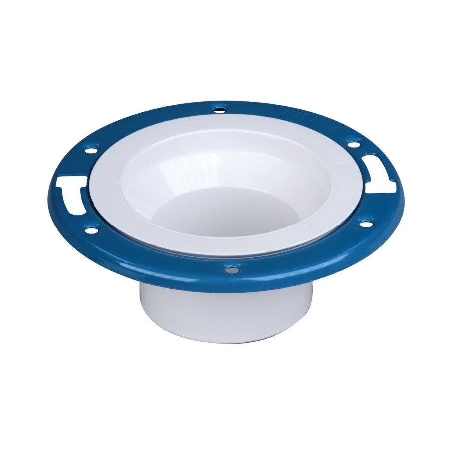 Adjustable Closet Flange, 4 x 3 in, Spigot, PVC, SCH 40/STD