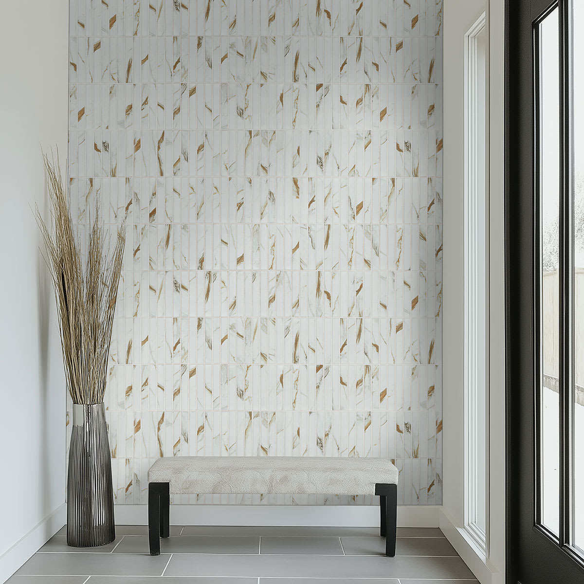 Calacatta Gold Matte Stack Pattern