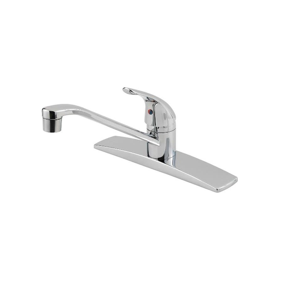 Pfirst Series™ Kitchen Faucet, Deck Mount, ADA, 1 Lever Handle, 3-Hole, Polished Chrome