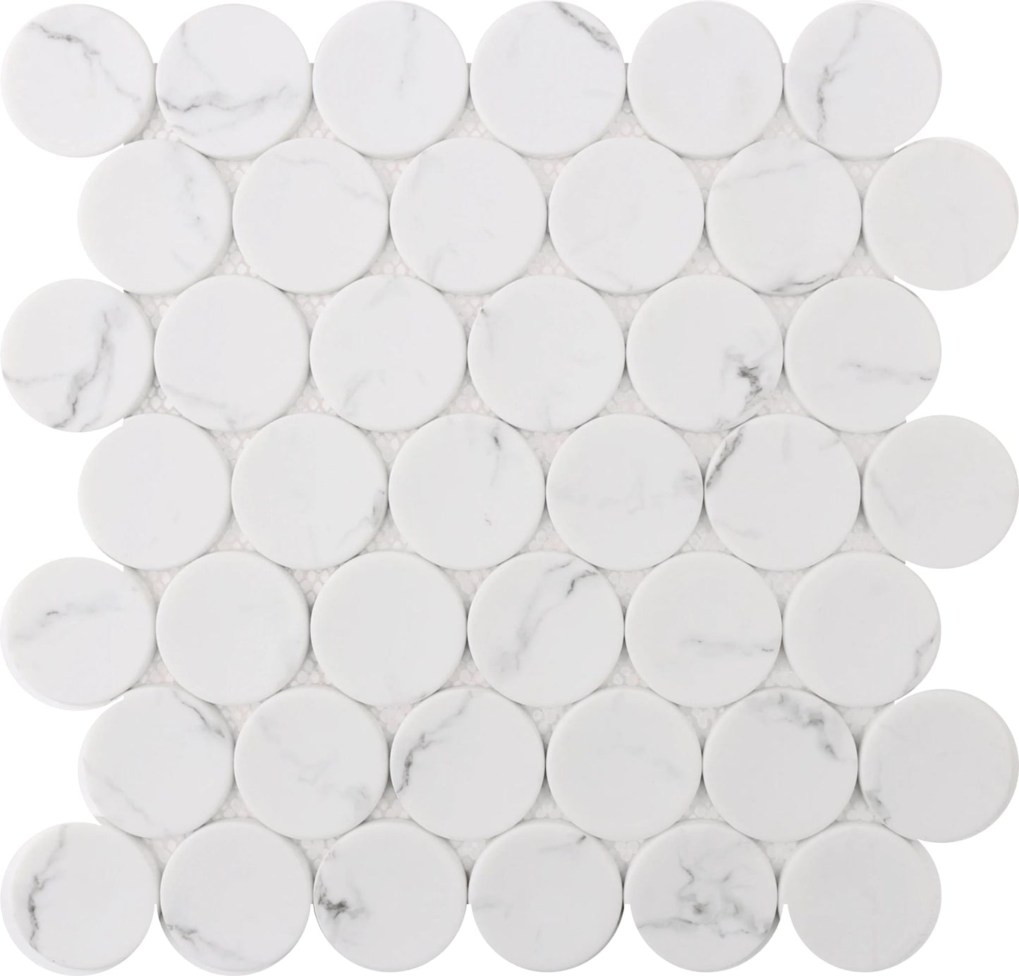 WHITE STATUARY DOTS 12X12 MOSAIC