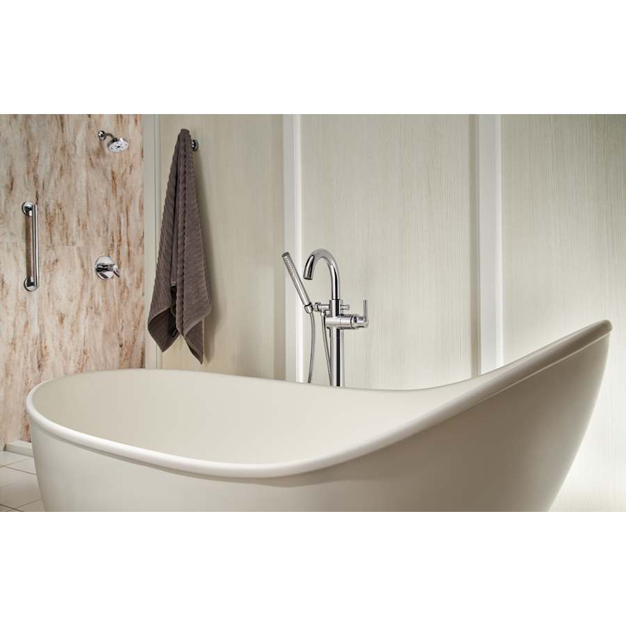 Trinsic Floor Mounted Tub Filler with Integrated Diverter and Hand Shower - Less Rough In