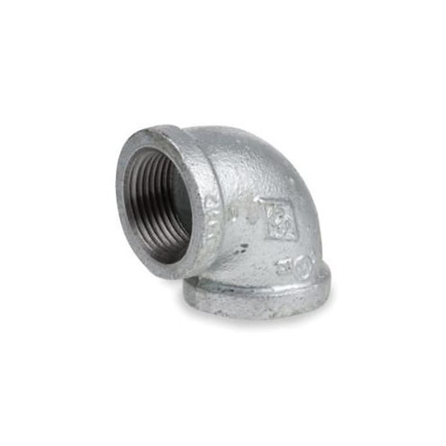 90 deg Elbow, 3/4 in, FNPT, 150 lb, Malleable Iron, Galvanized