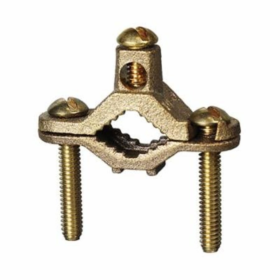 Bare Grounding Clamp, 10 to 2 AWG Conductor, Bronze