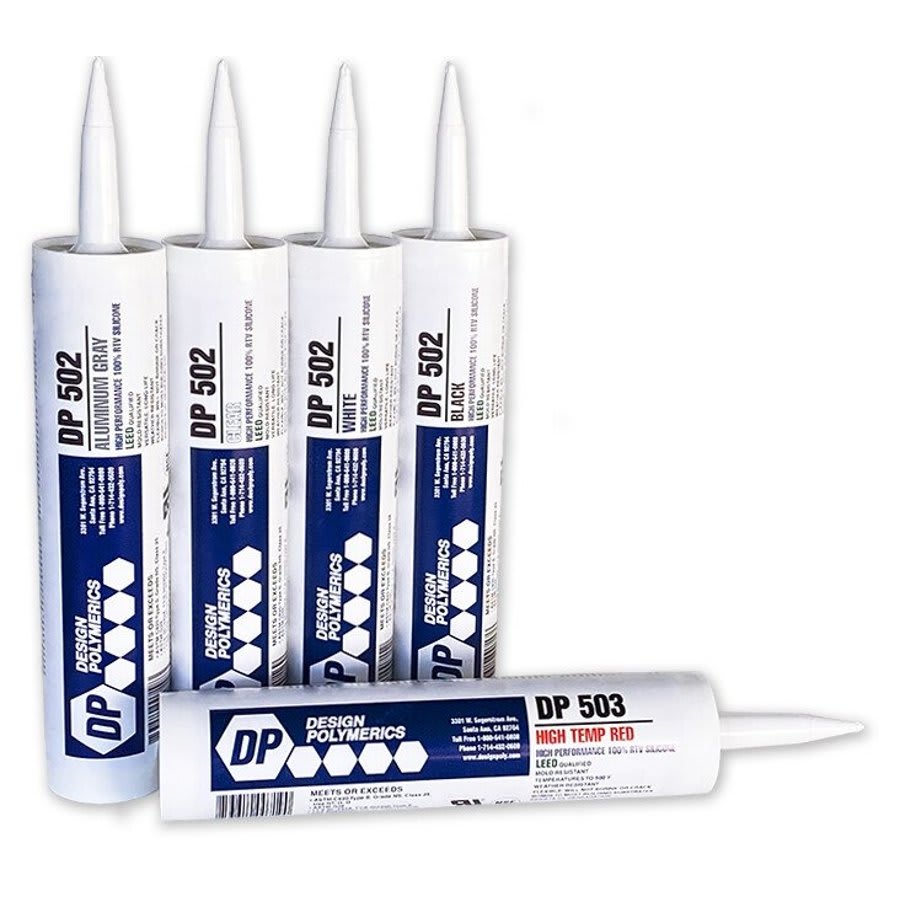 RTV Sealant, 100% Silicone, 10 oz, White