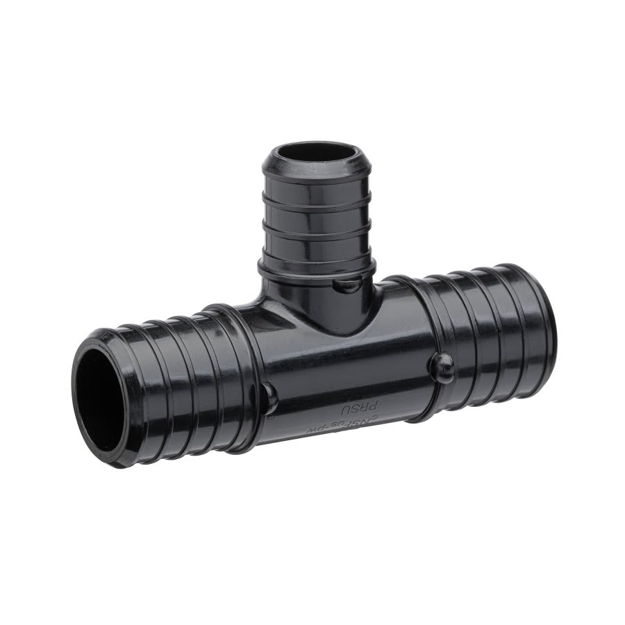 QickSert CR® Tee, 1 x 3/4 in, Crimp PEX, Poly