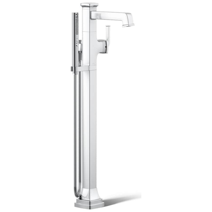 Riff Floor Mounted Tub Filler with Built-In Diverter - Includes Hand Shower