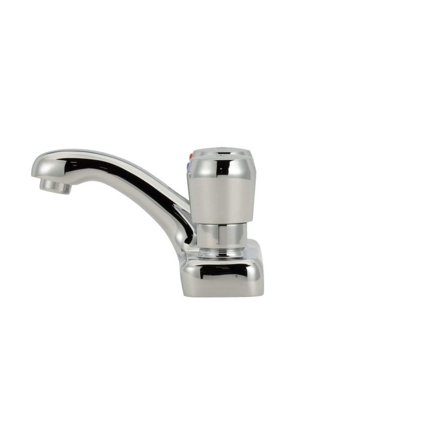 AquaSpec® Metering Lavatory Faucet, ADA, 2 Handle, 2-Hole, 2.2 gpm, Polished Chrome