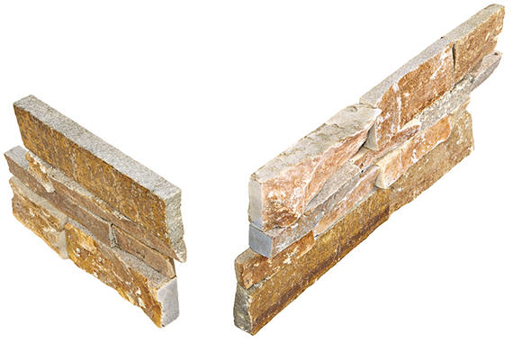 Stacked Stone Shanghai Rust Rectangle, Natural Cleft 6X24