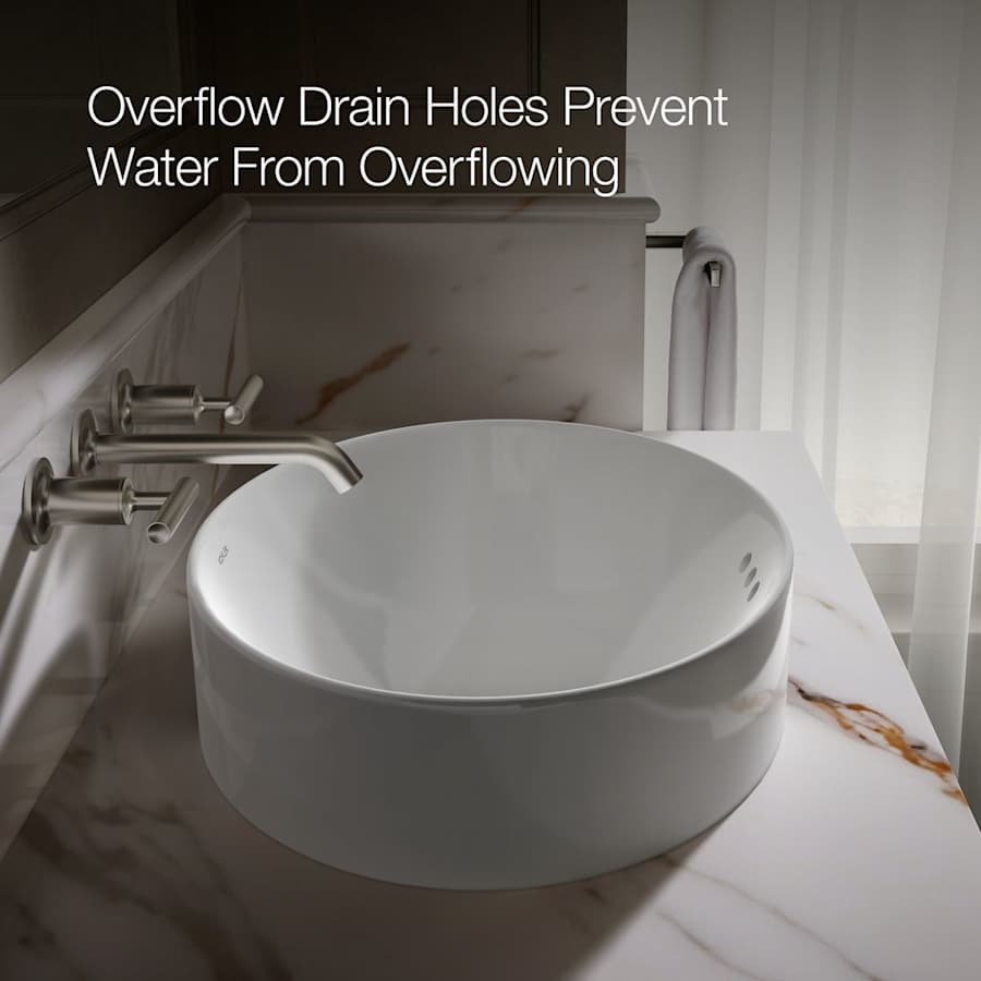 Vox 20" Vessel Vitreous China Bathroom Sink with Overflow