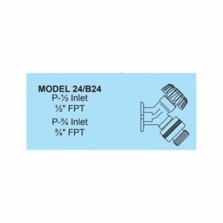 Hose Bibb, 3/4 in Inlet, FNPT, Polished Chrome