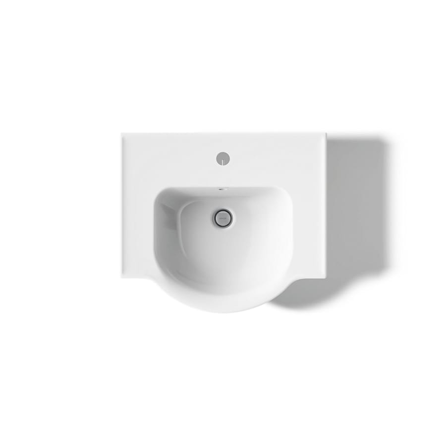 Veer 21" Pedestal Bathroom Sink with One Hole Drilled and Overflow