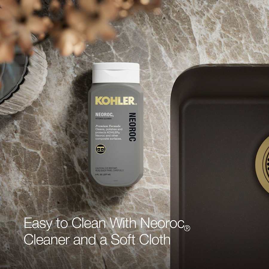 Cairn 33-1/2" Undermount Double Equal Bowl Neoroc Granite Composite Kitchen Sink with Right Sink Rack Included