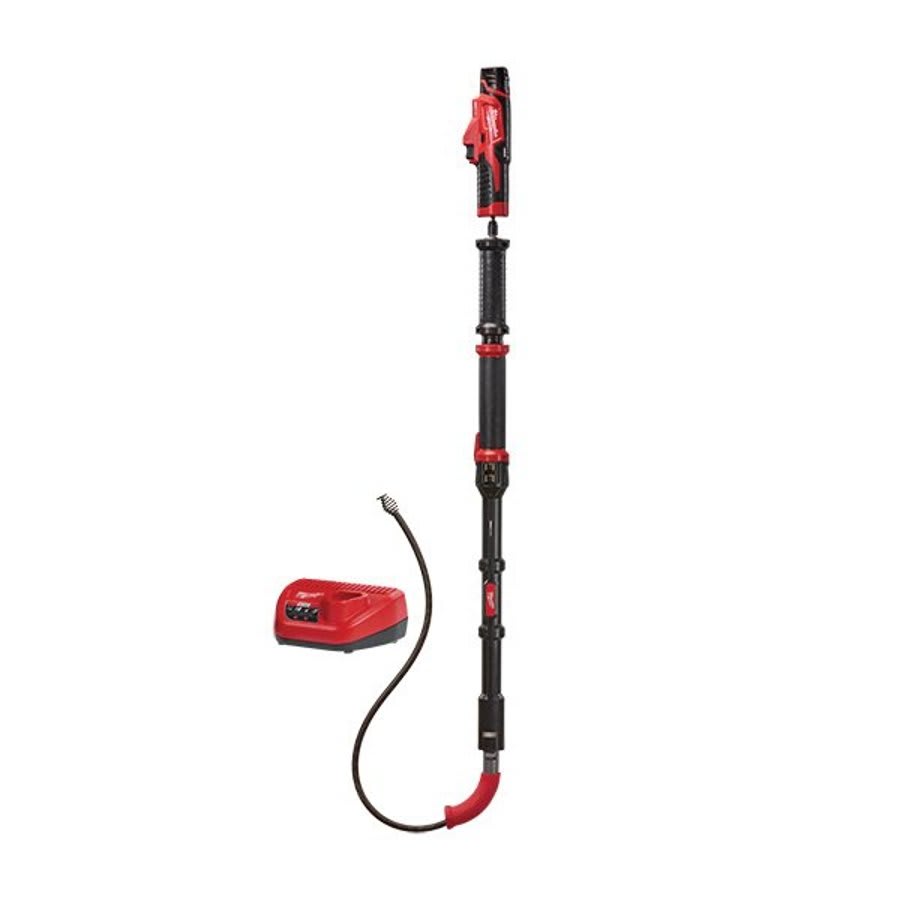 TRAPSNAKE™ M12™ Cordless Toilet Auger Kit, 1/2 in Dia x 6 ft L Cable, Rubber/Metal