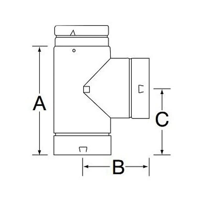 Round Vent Tee, 6 in Dia