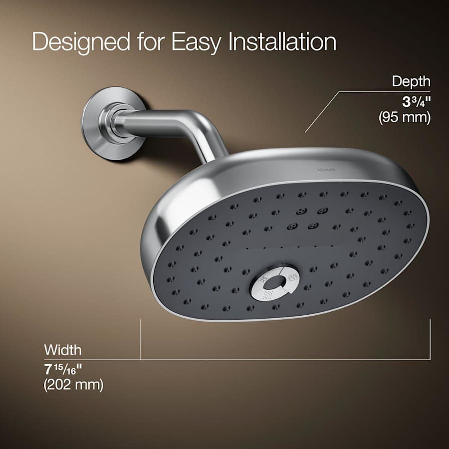 Statement 2.5 GPM Multi Function Shower Head with MasterClean Sprayface and Katalyst Air Induction Technology