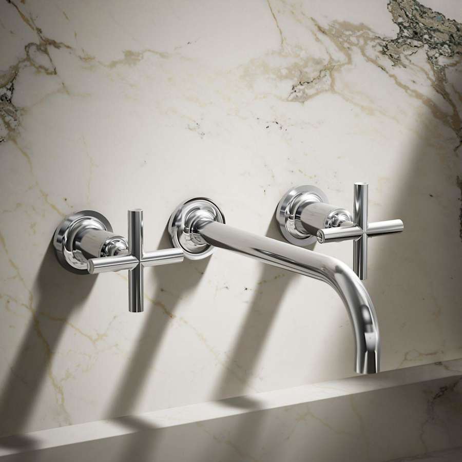 Purist 1.2 GPM Wall Mounted Widespread Bathroom Faucet