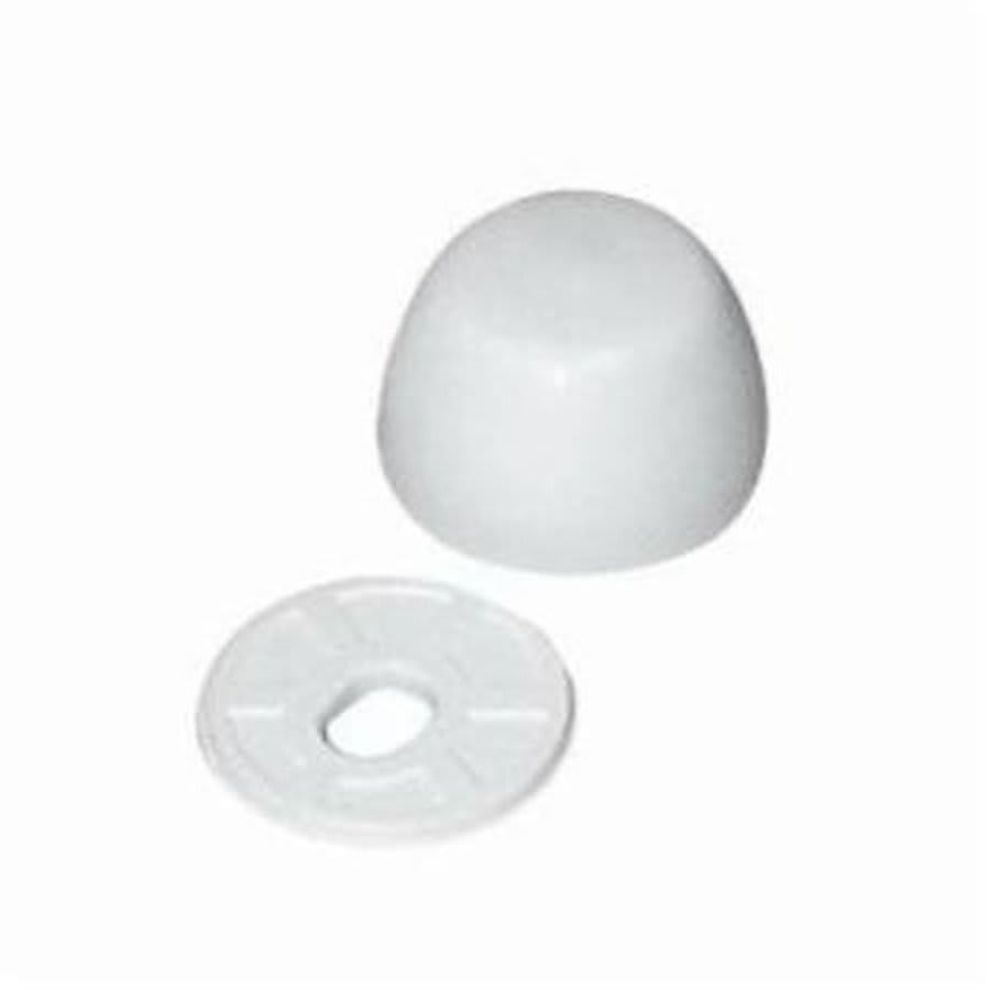 Closet Bolt Cover Cap With Round Washer, Polypropylene, White