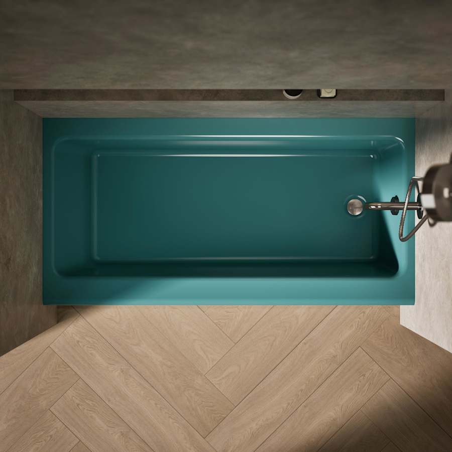 Bellwether Bath Tub 60" L x 30 1/4" W Cast Iron Soaking for Three Wall Alcove Installations with Integral Apron and Right Drain