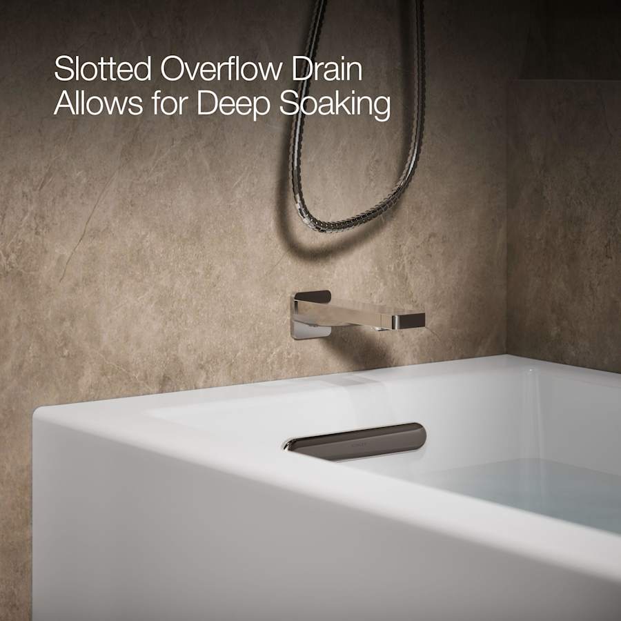 Underscore 60" X 30" Alcove Soaking Bathtub with Integral Apron, Integral Flange, and Left-Hand Drain
