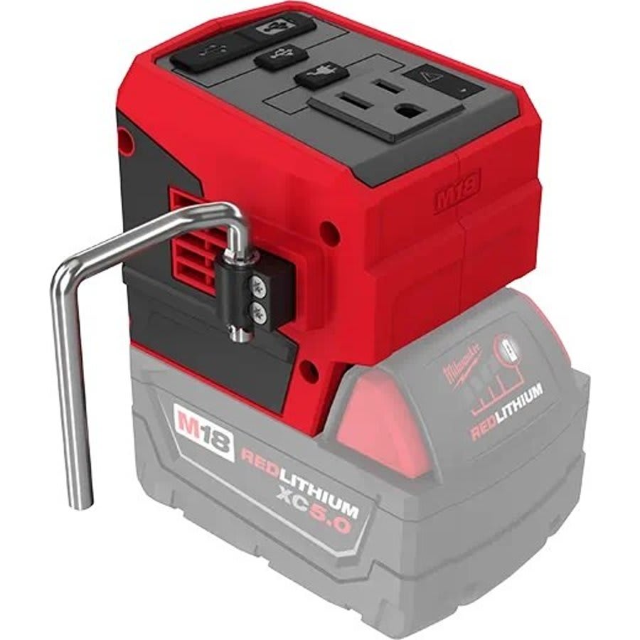 M18™ TOP-OFF™ Portable Power Supply Inverter With (1) 120 VAC Outlet, (1) USB-C PD Port and (1) USB-A Port, For Use With M18™ Batteries, 175 W, 18 V